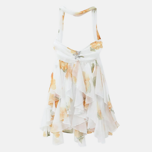 Amalfi Chiffon Ruffle Dress